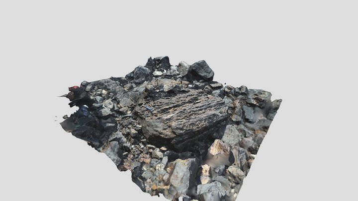 Fragment of Pahoehoe Lava from Batutara Volcano 3D Model