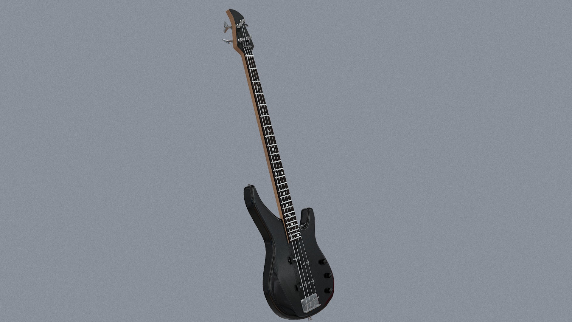 3D model Bass Guitar - This is a 3D model of the Bass Guitar. The 3D model is about a black and white guitar.