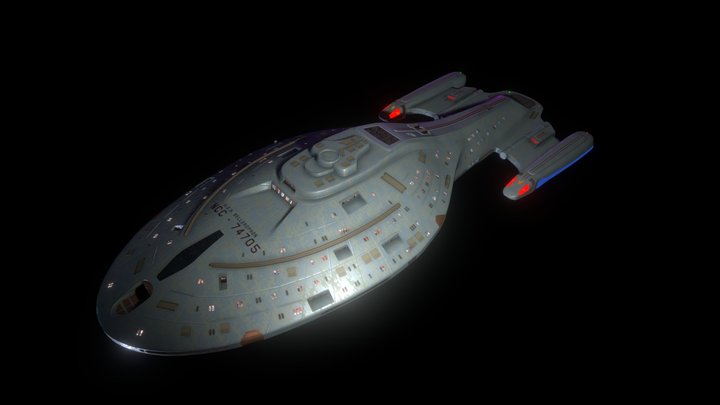 Star Trek - Intrepid Class (USS Bellerophon) 3D Model