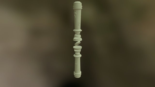 "Strengh of the Demon Stone" staff 3D Model