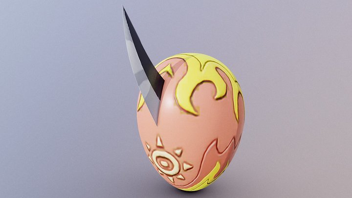 Digi-Egg of Courage 3D Model