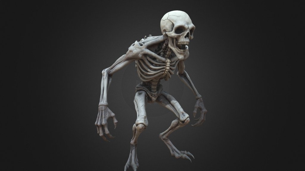 Pale Horror Skeleton Creature