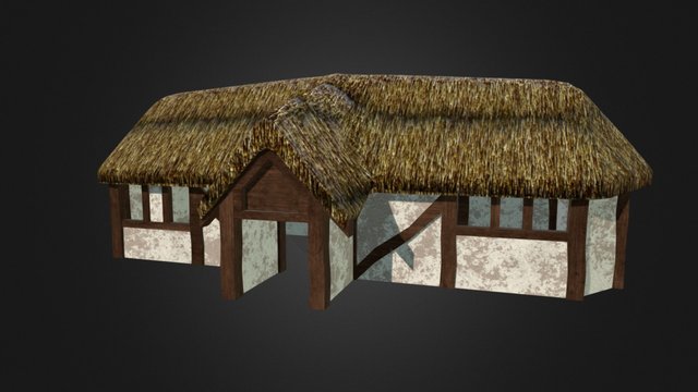 Roman Farmhouse Before the Fire. (WebGL Asset) 3D Model