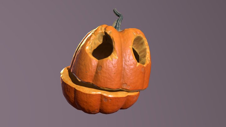 Pumpkin Face 03 3D Model