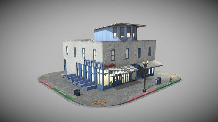 Harbor Breakfast Building 3D Model