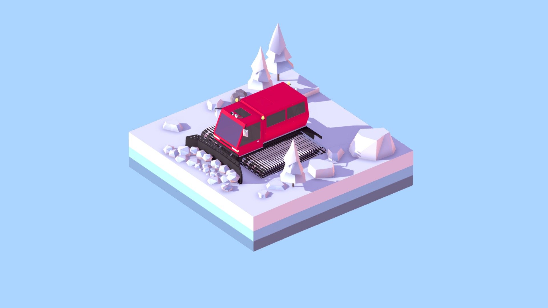 Cartoon Low Poly Ratrack - 3D model by antonmoek [5a7a200] - Sketchfab