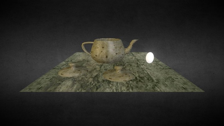 чайник тест материала 3D Model