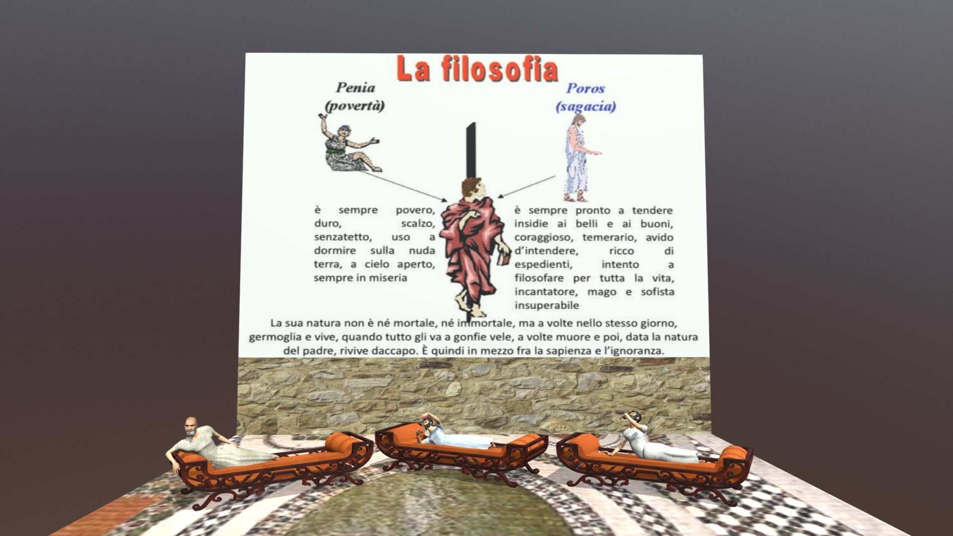 Simposio Socrate, Aristofane e Alcibiade