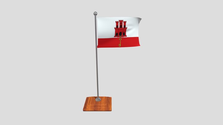 Gibraltar Flag 3D Model