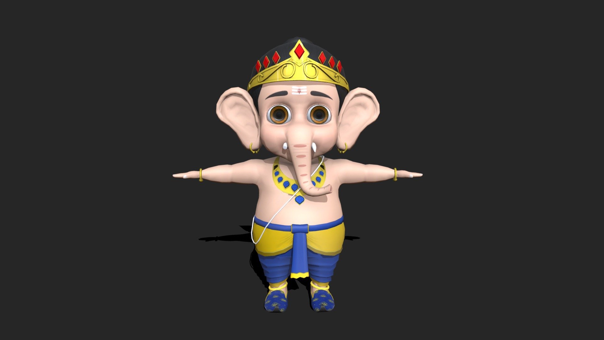 Bal Ganesh - Buy Royalty Free 3D model by TGamesAssets (@TGamesAssets)  [5a802d6]
