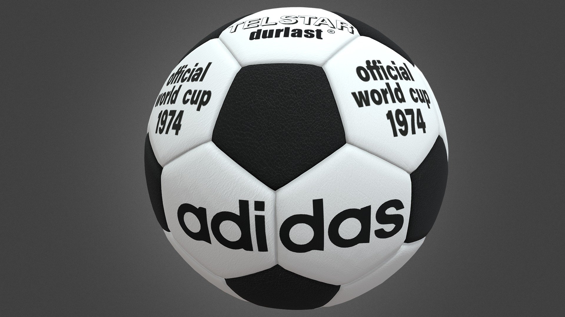 1974 FIFA WORLD CUP BALL TELSTAR DURLAST - 3D model by gusgovea10