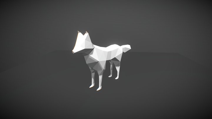 Low Poly Fox 3D Model