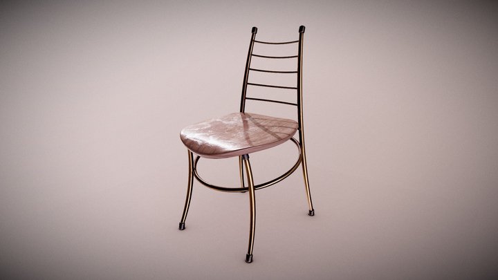 3D PBR Modern Chair / Welding detail 3D Model