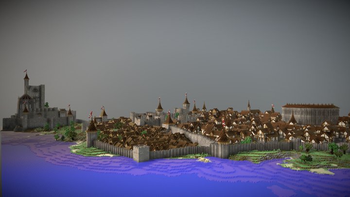 Medieval City Tafelrod 3D Model