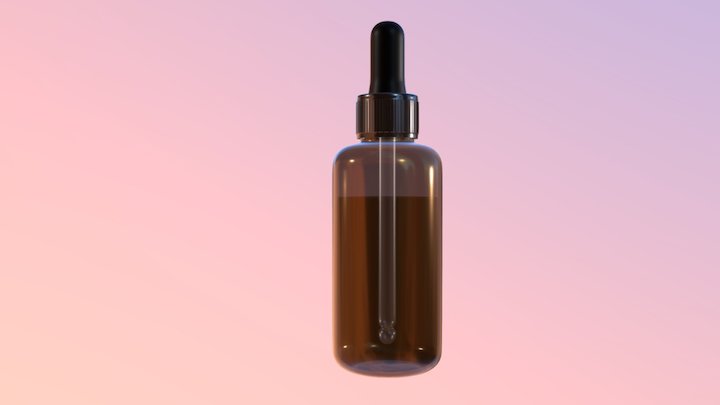 Bottle with dropper 3D Model