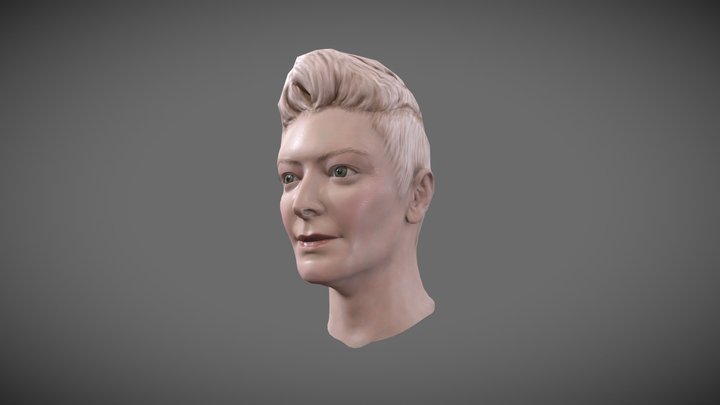 Tilda Swinton Bust 3D Model