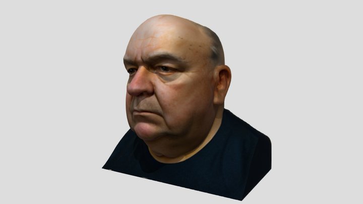 Bruno Hardwick, a weathered workingman bust 3D Model