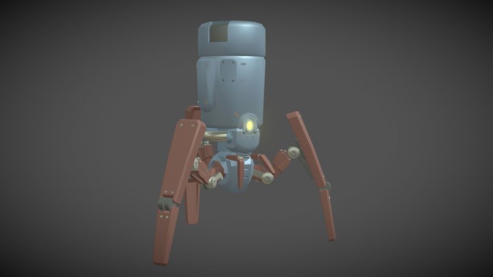 Blok 2.7_ Spider Robot 3D Model