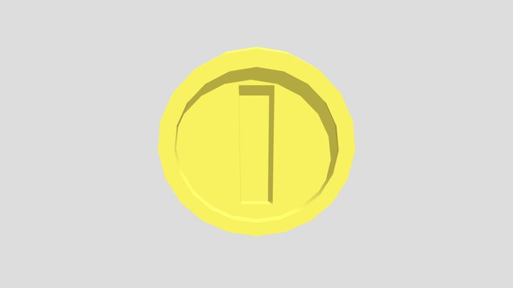 Mario Coin 3D Model