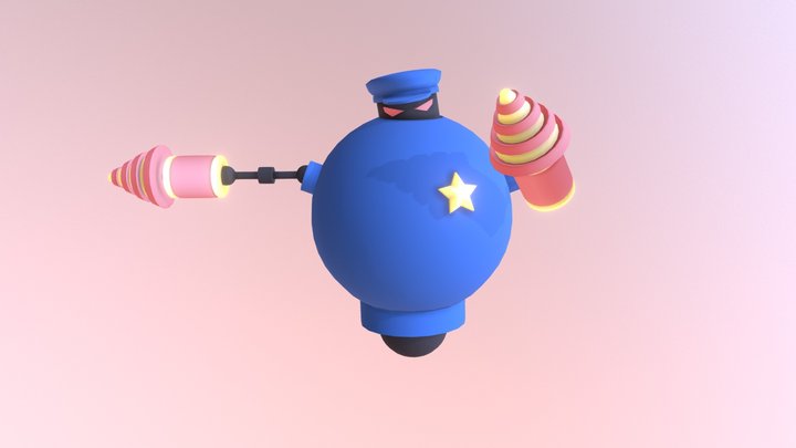 Police Bot Dance 3D Model