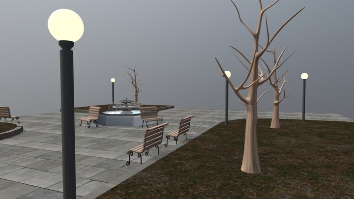Garden Environment 3D Model
