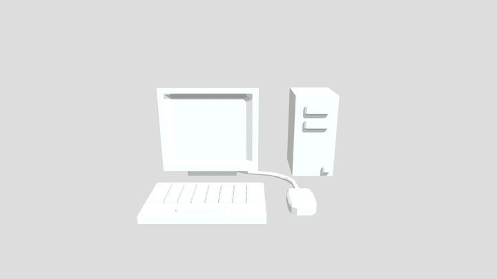 Computer (Rusty) 3D Model
