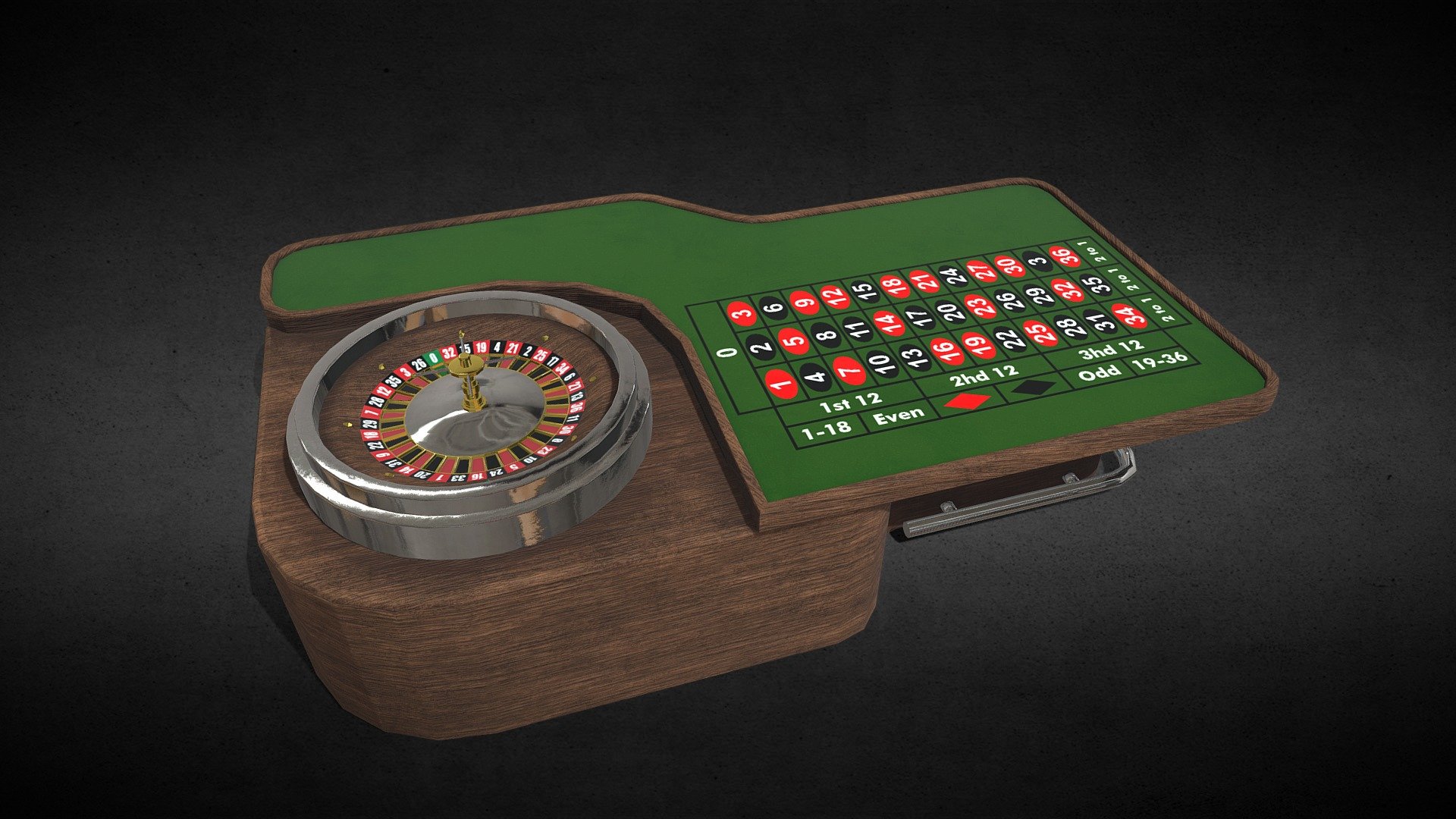 Roulette Table Download Free 3D model by Hüseyin Demirci (Dudzy