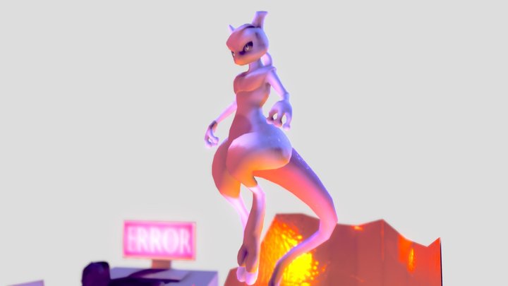 Folder Submission: Mewtwo Diorama 3D Model