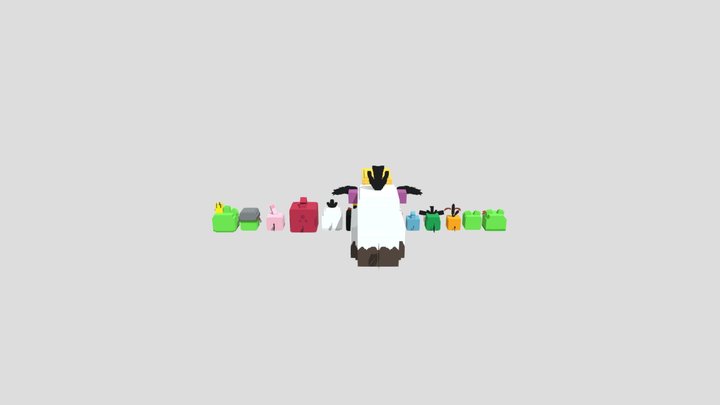 Angry Birds 64 Bits Pack 3D Model
