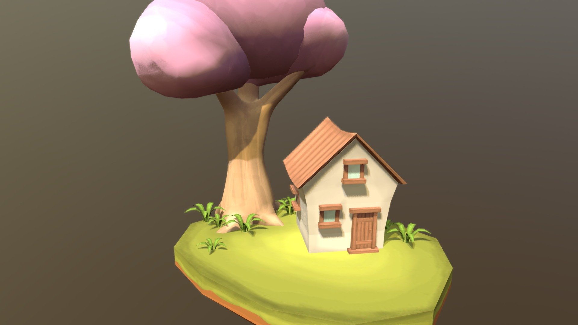 House with Cherry Tree — Sketchfab embed 3D viewer