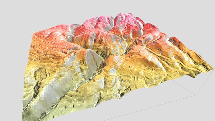 Slope map of the Rolling Hills area 3D Model