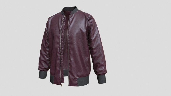 Men's Bomber Jacket 3D Model
