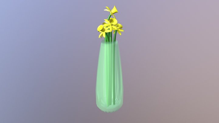 Flower Vase Model 3D Model