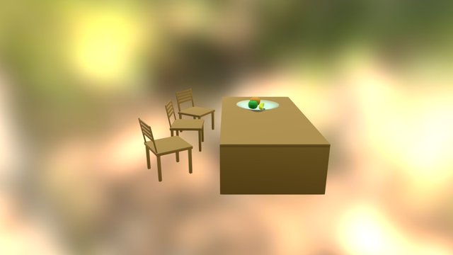 Стол с фруктами Чиж А.А. 3D Model