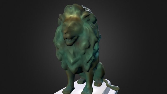 Lionstatue 01 3D Model