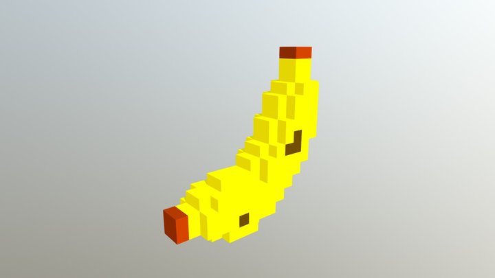 Banana - Voxel 3D Model