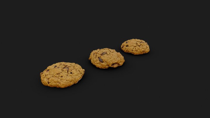 Oatmeal Raisin Cookies 01 3D Model