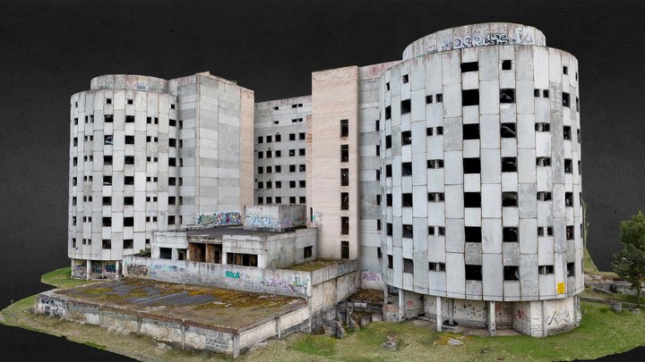 Unfinished/ abandoned building in Riga 3D Model