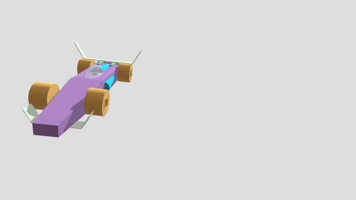 Carrito de carrera 3D Model