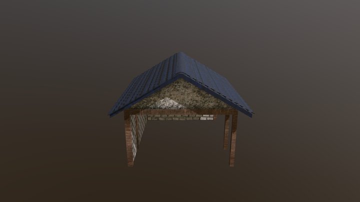 Estructura terraza medieval 3D Model