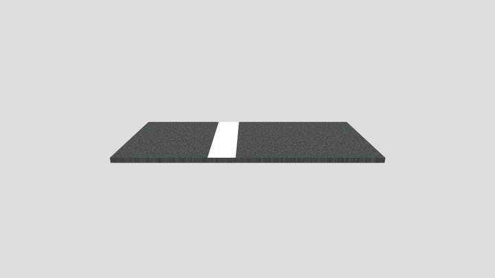 Blacktop Dash White Straight 1m x 0.5m – Modèle 3D gratuit STL