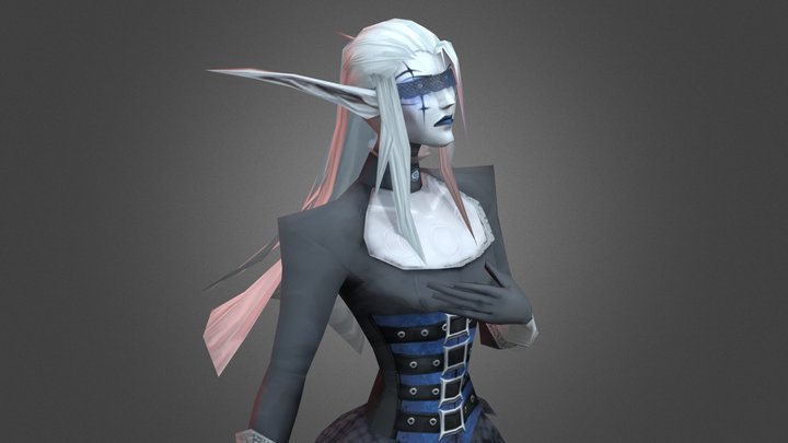 Gothic Moon Elf 3D Model