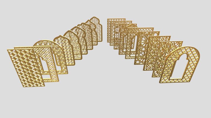 Collection of door and windows panels – Modello 3D gratuito STL