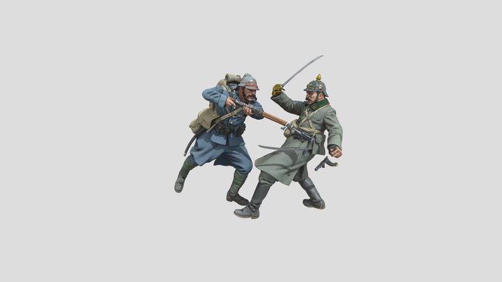 Duel of Soldiers 3D Model