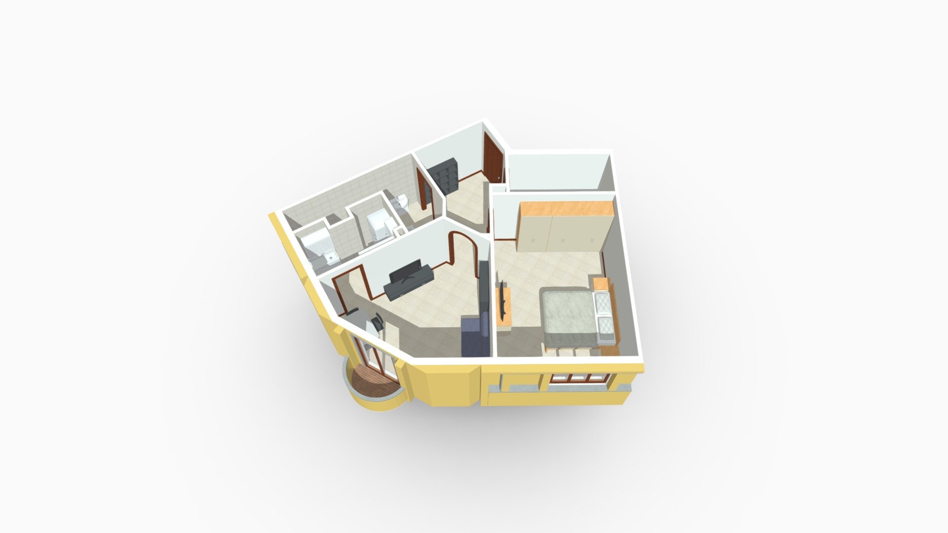 Bilocale P.le Corvetto Milano — Sketchfab embed 3D viewer