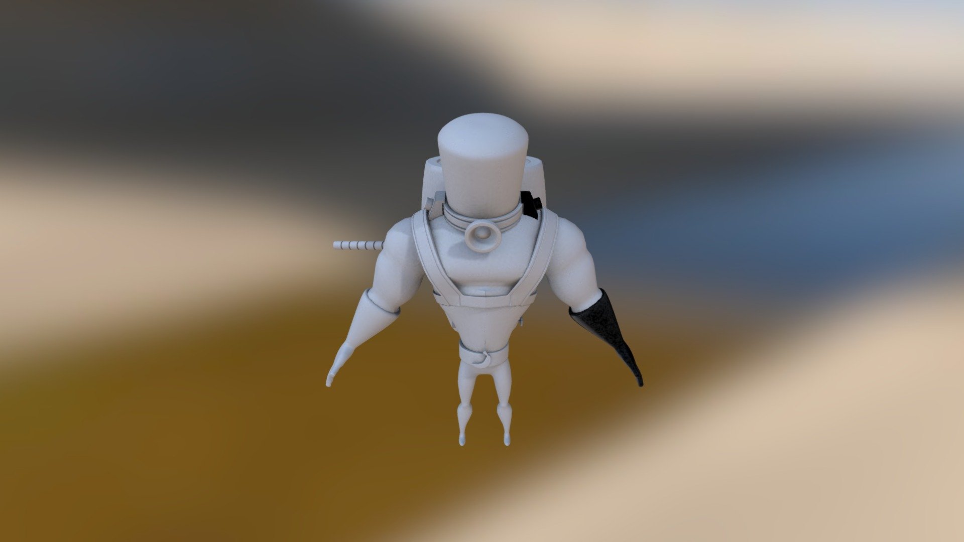 Space ape with helmit