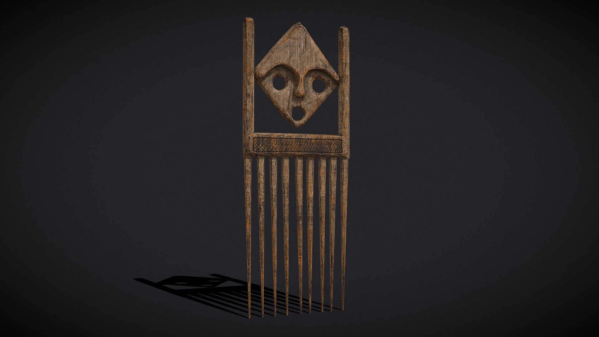 African Wooden Comb - Buy Royalty Free 3D model by GetDeadEntertainment ...