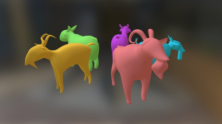 Goat Body Types 3D Model