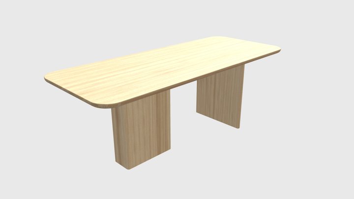 Wooden table 2 3D Model