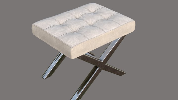 modern stool ottoman 3D Model
